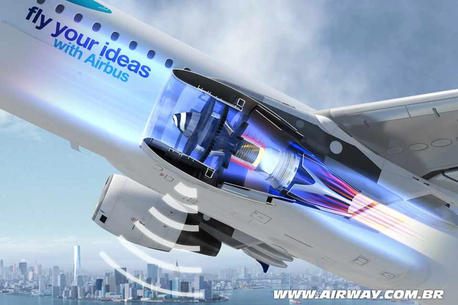 Airbus planeja jato regional híbrido para brigar com Embraer
