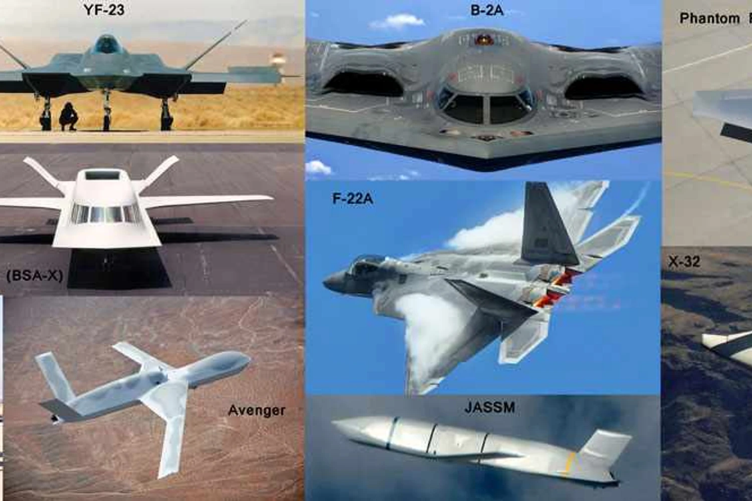 Algumas das aeronaves criadas a partir de ideias elaboradas originalmente para o Quiet Bird (Divulgação)