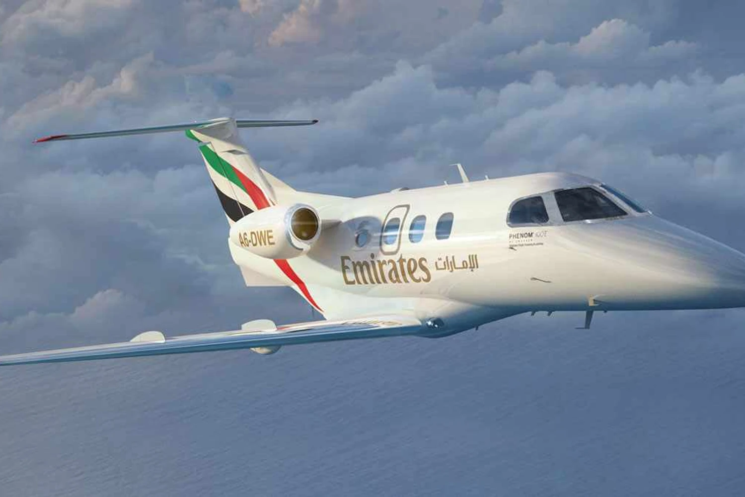 Emirates lança serviço de voos executivos em jatinhos Embraer Phenom 100