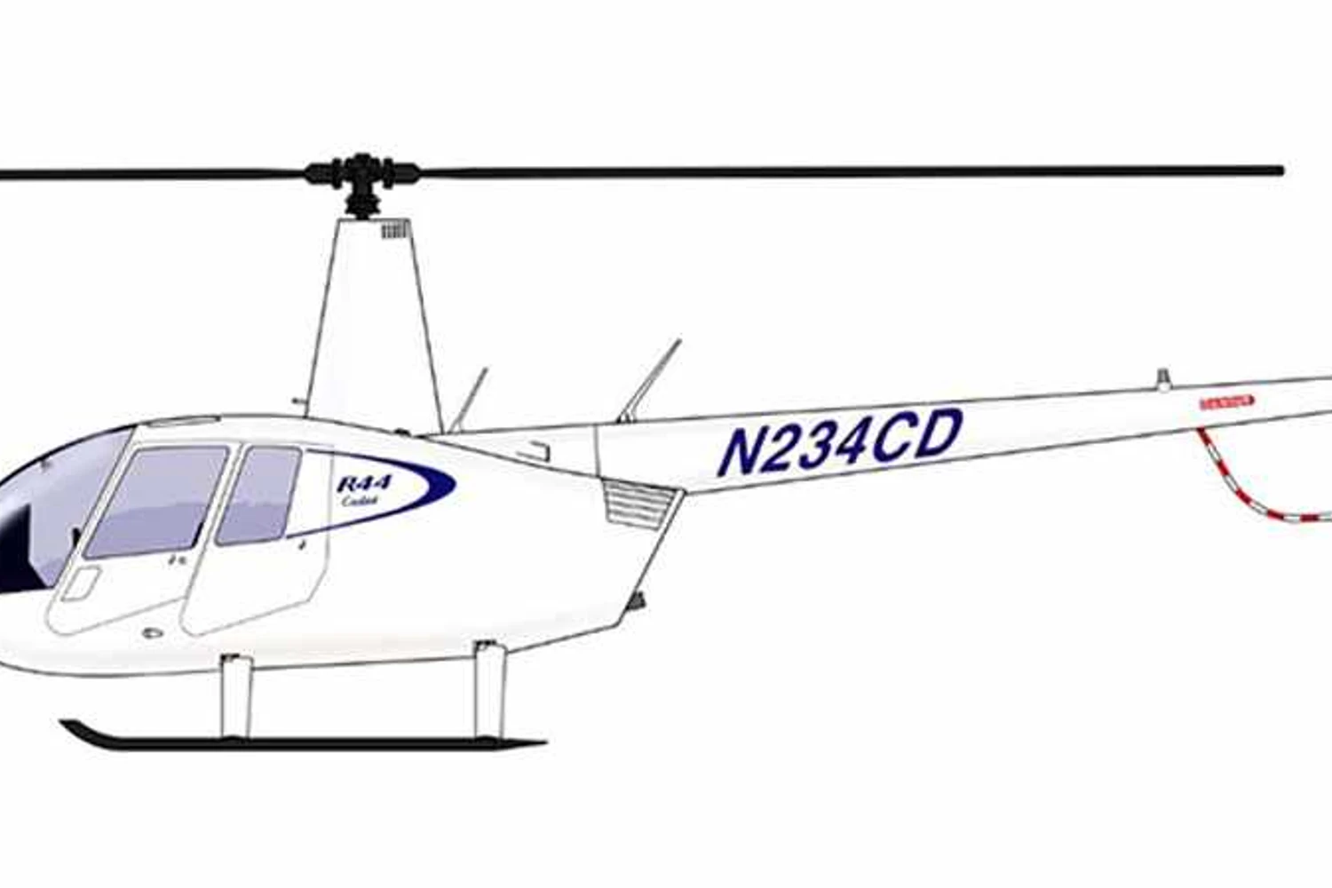 O R44 Cadet foi simplificado para reduzir os custos de operação (Robinson Helicopter)