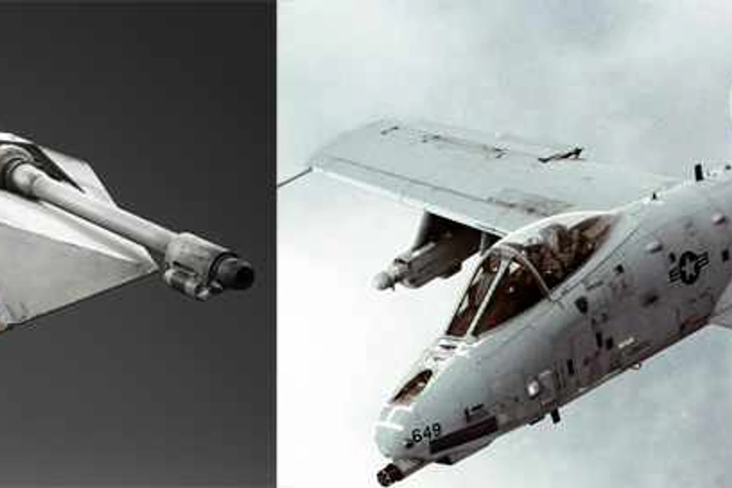 T-47 e A-10, tanques-voadores de "diferentes épocas" (Divulgação)