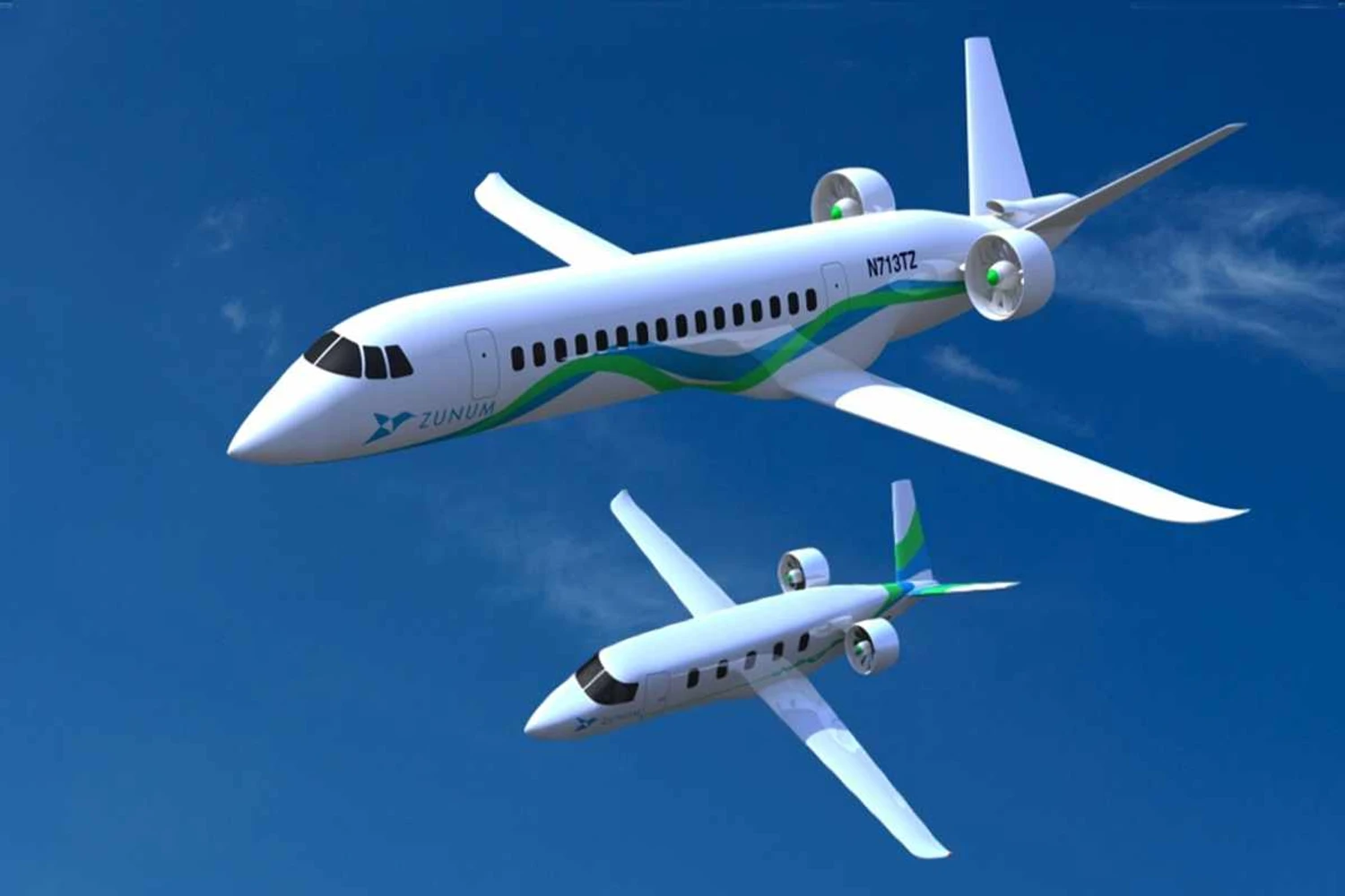 A Zunum planeja aviões elétricos com capacidades que poderão variar de 10 a 50 passageiros (Divulgação)