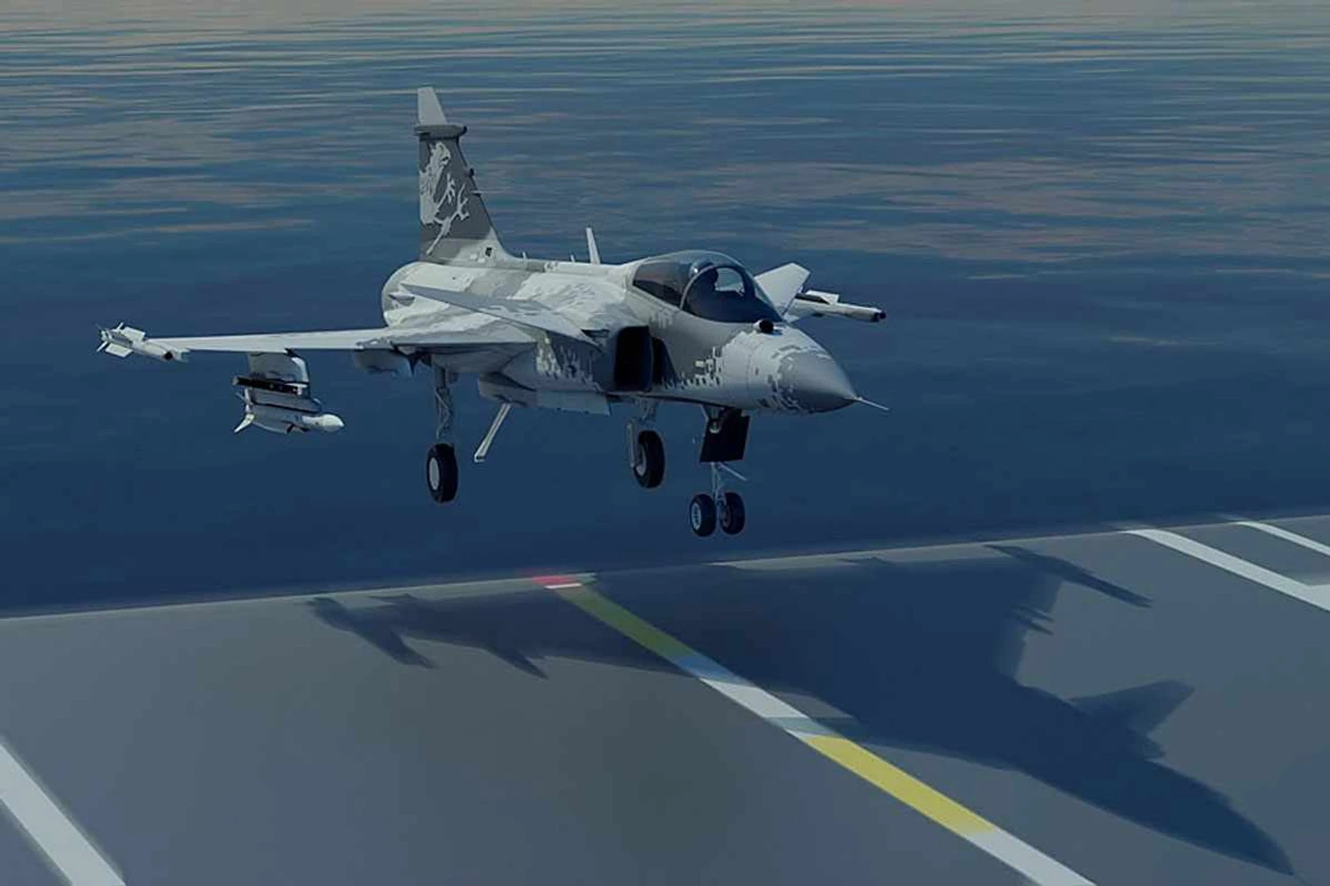 Mesmo sem clientes, Saab segue refinando versão naval do Gripen