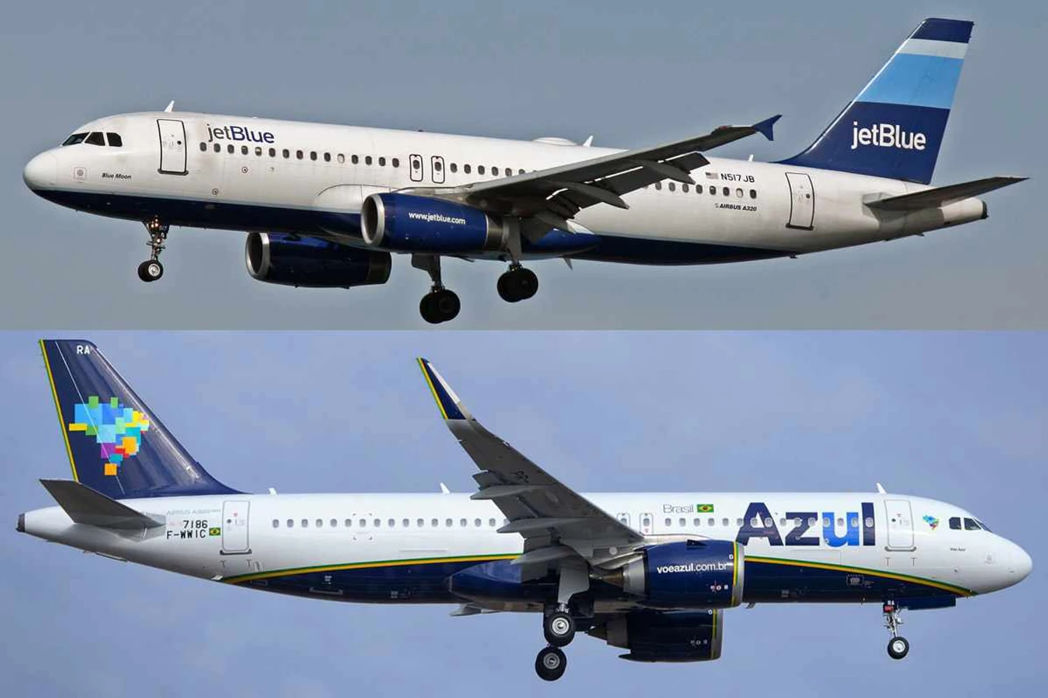 Azul anuncia codeshare com sua "irmã" americana JetBlue