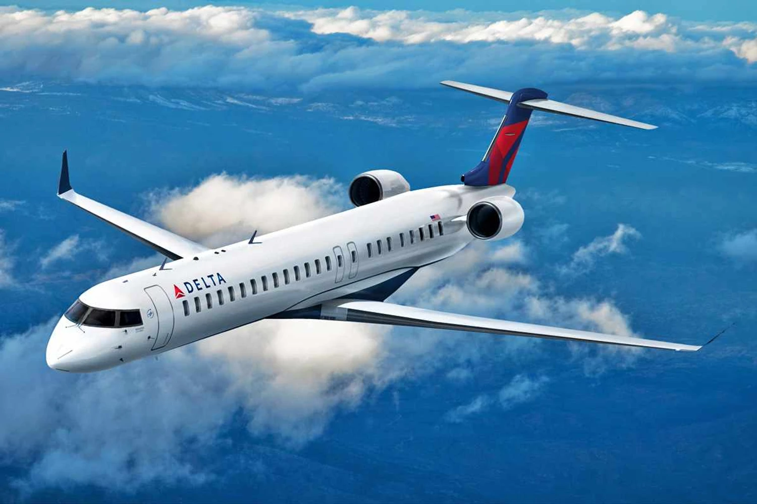 CRJ 900 com a cores da Delta (Bombardier)