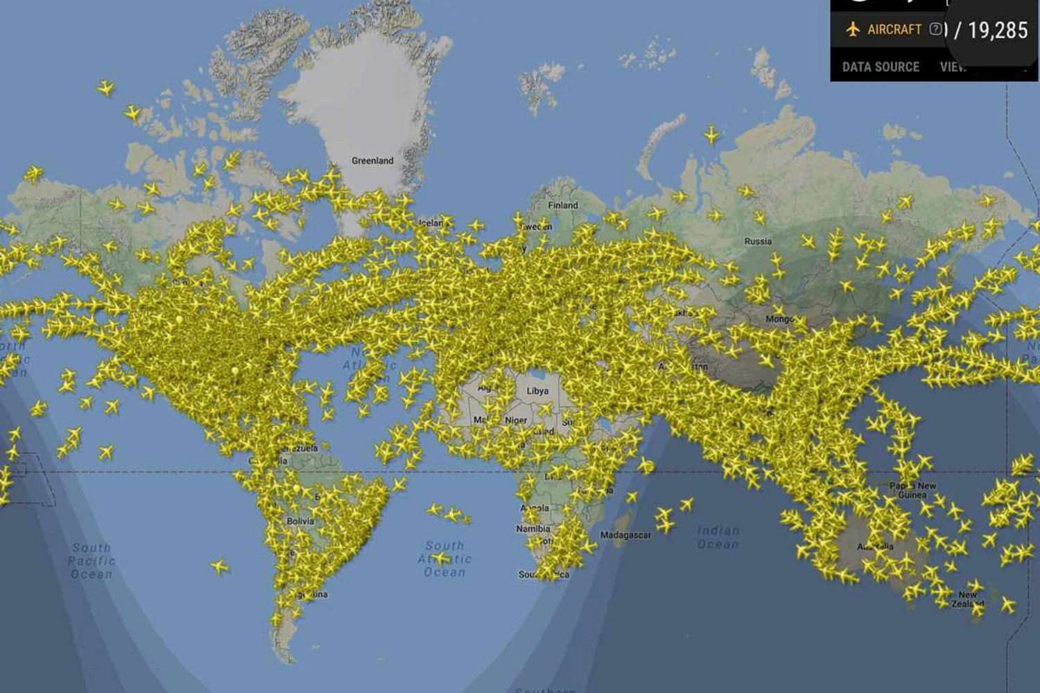 FlightRadar24 registra pela primeira vez mais de 200 mil voos em um dia