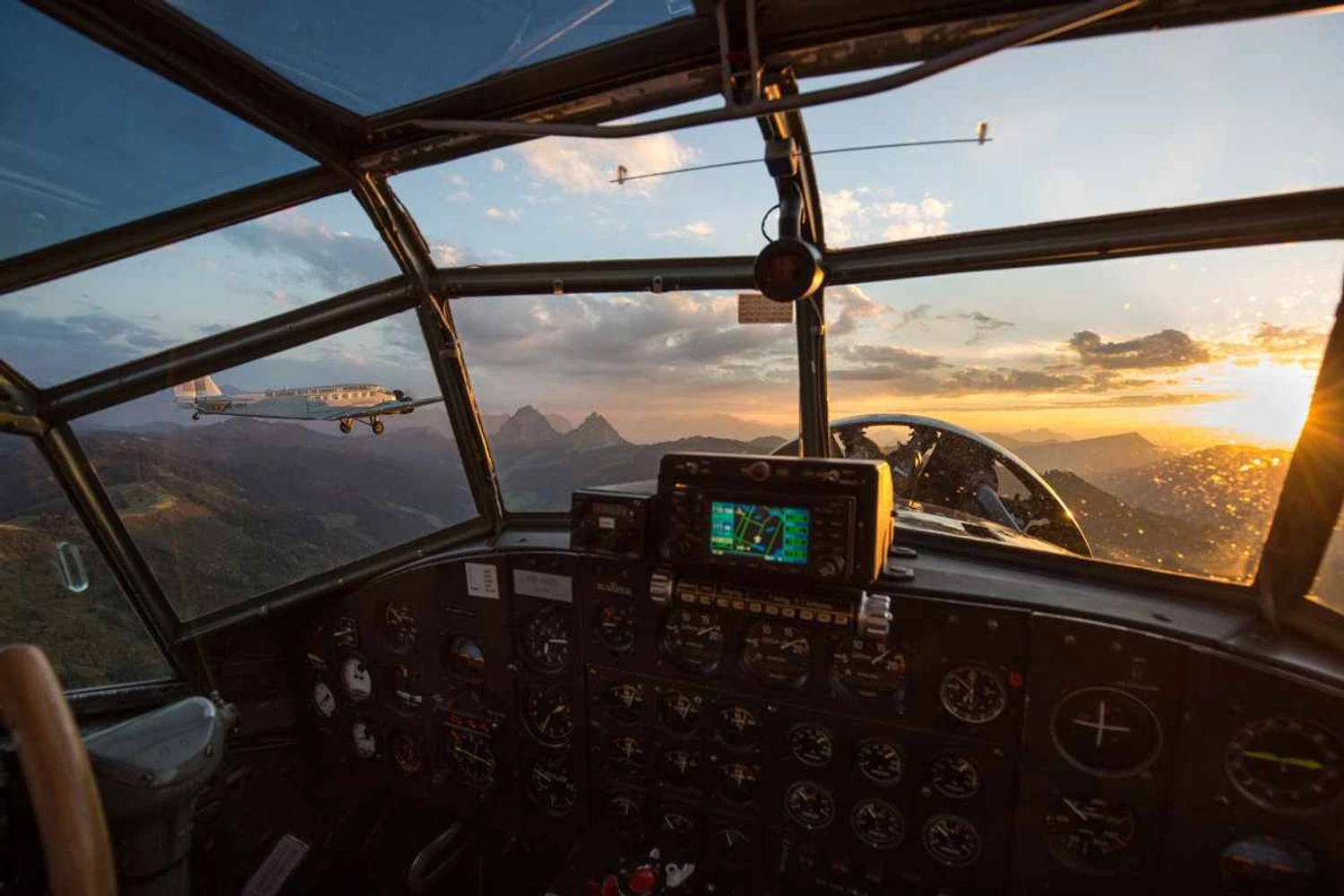 A cabine de comando do Ju-52 (Ju-Air)