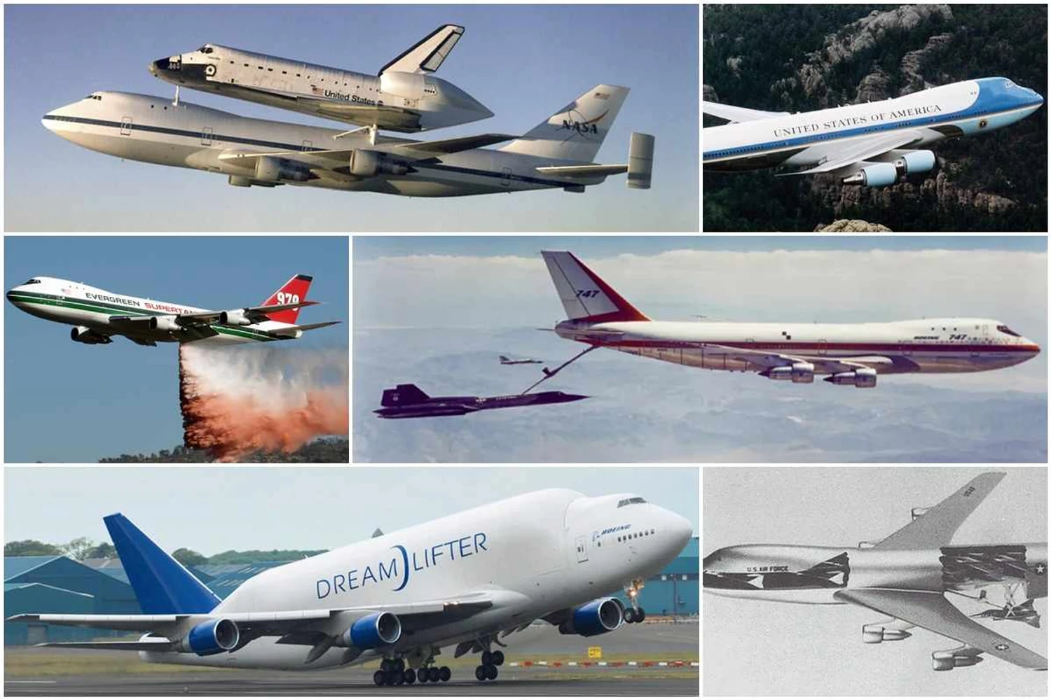 As diferentes faces do Boeing 747