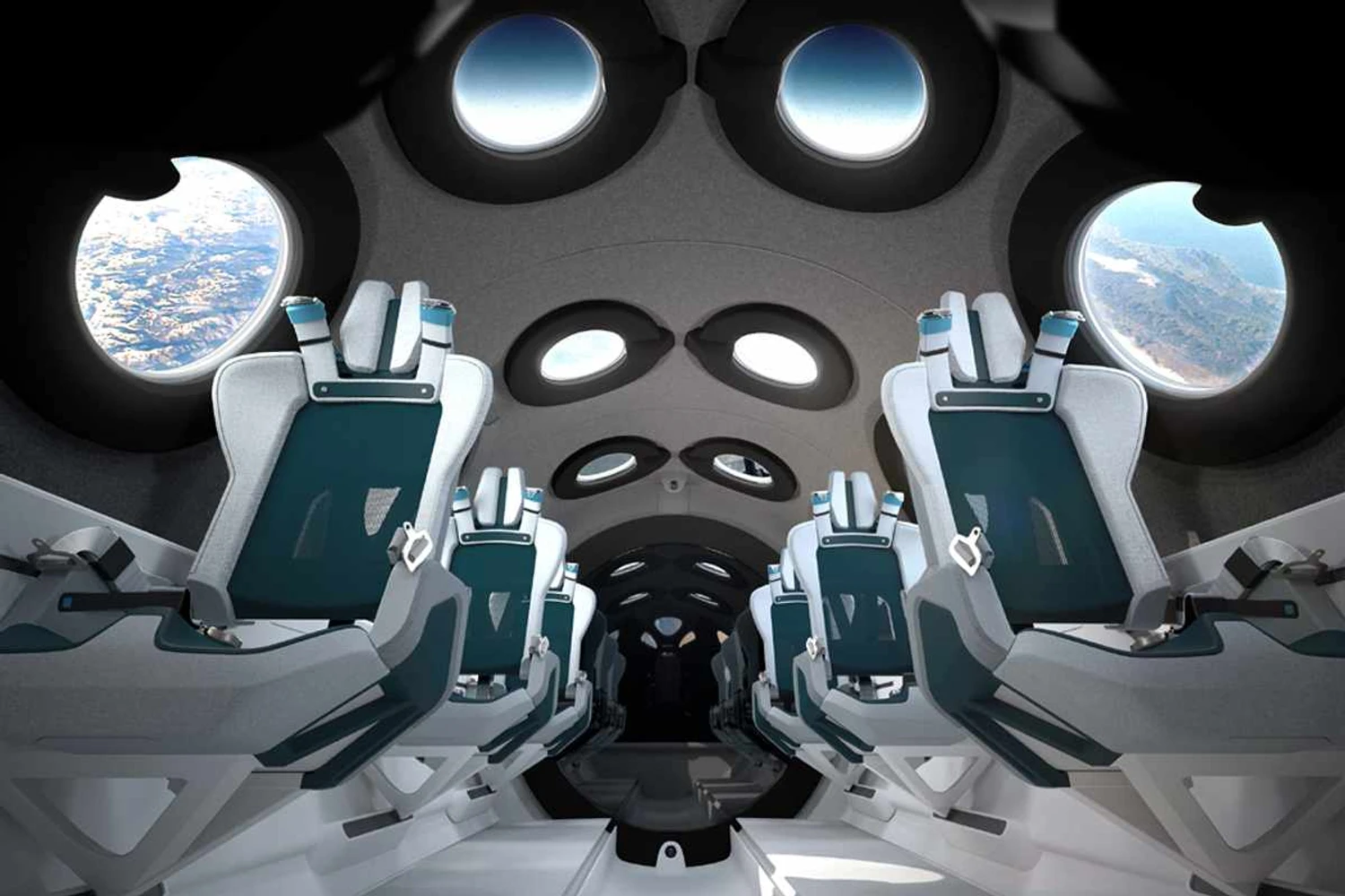 Virgin Galactic mostra o interior de sua espaçonave turística