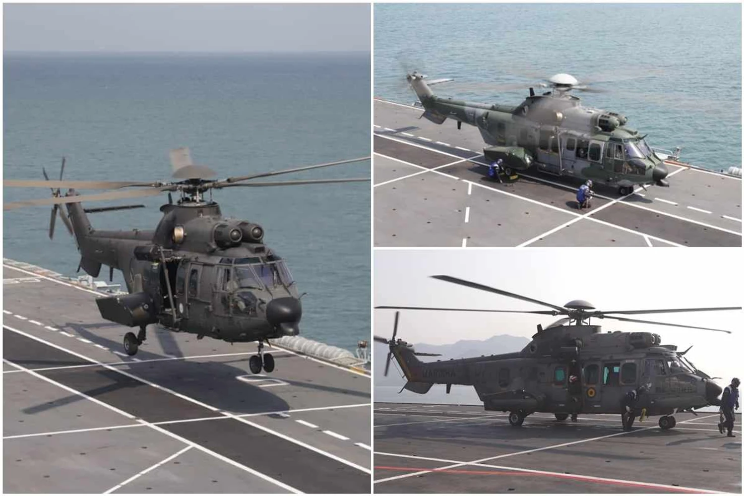 Helicópteros das três forças armadas brasileiras operam no PHM Atlântico