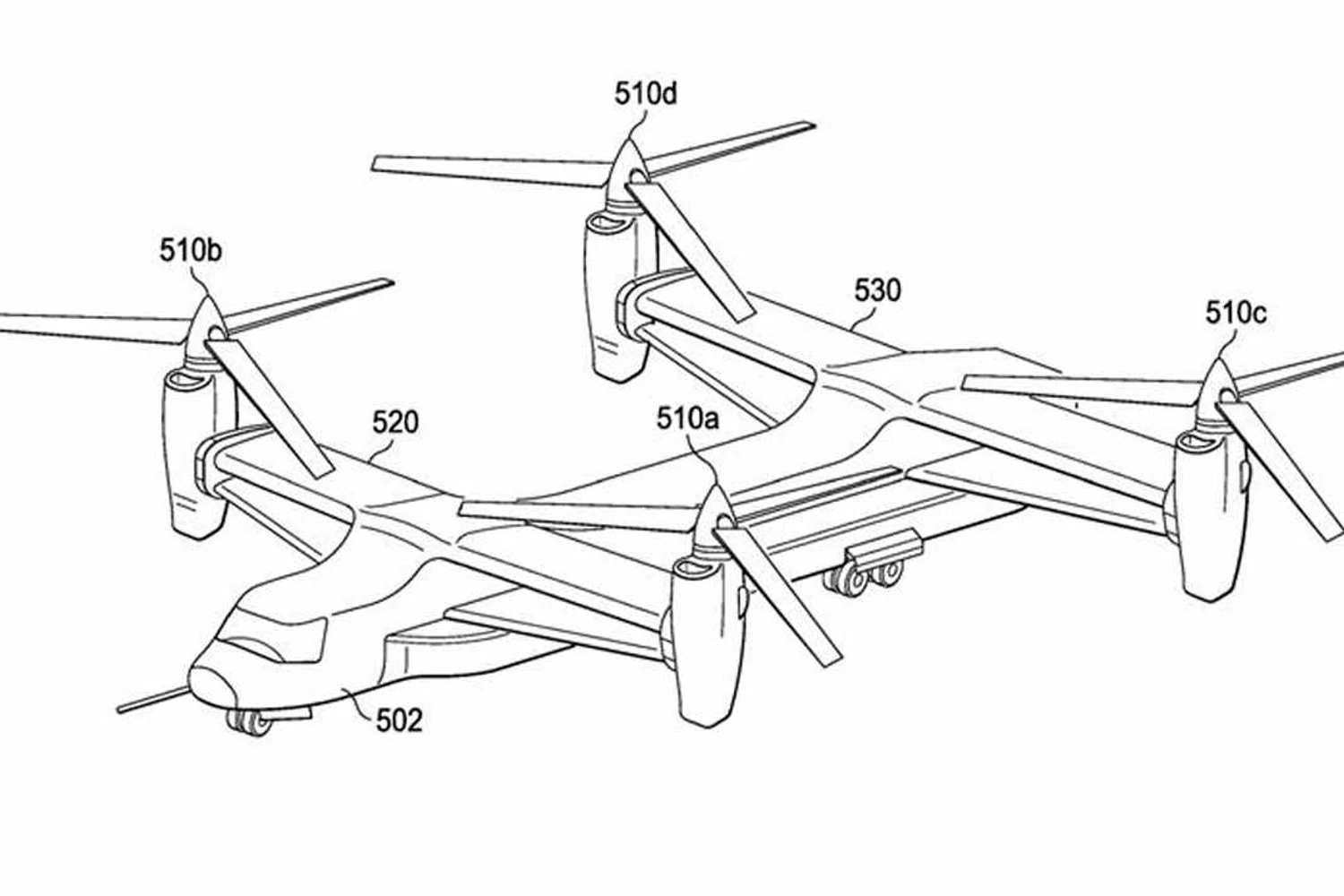 Patente de aeronave tiltrotor biplano da Bell