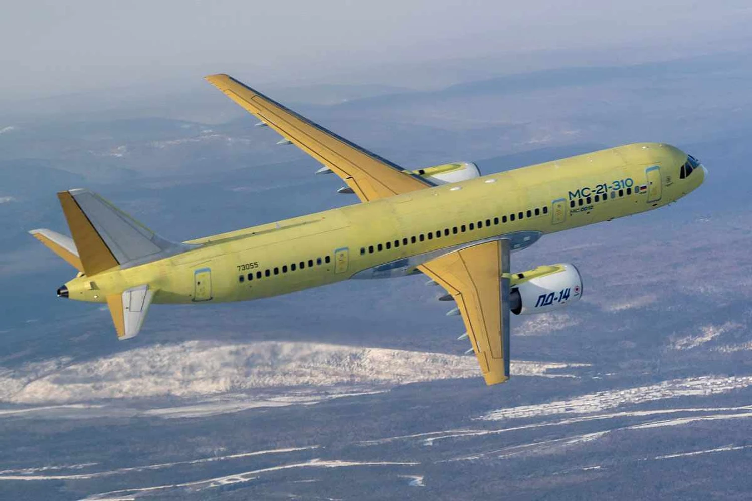 The MC-21-310 during its maiden flight (UAC)