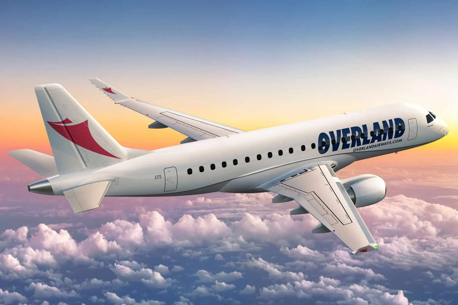 Embraer vende três jatos E175 para a Overland Airways, da África