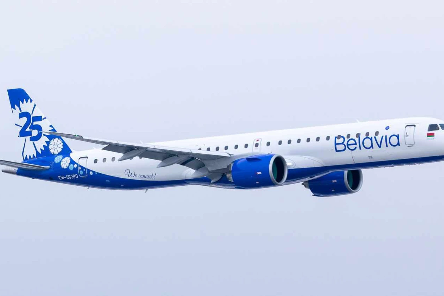 A Belavia recebeu três E195-E2 por leasing da AerCap, mas as aeroanves estão hoje no Cazaquistão armazenadas (Belavia)