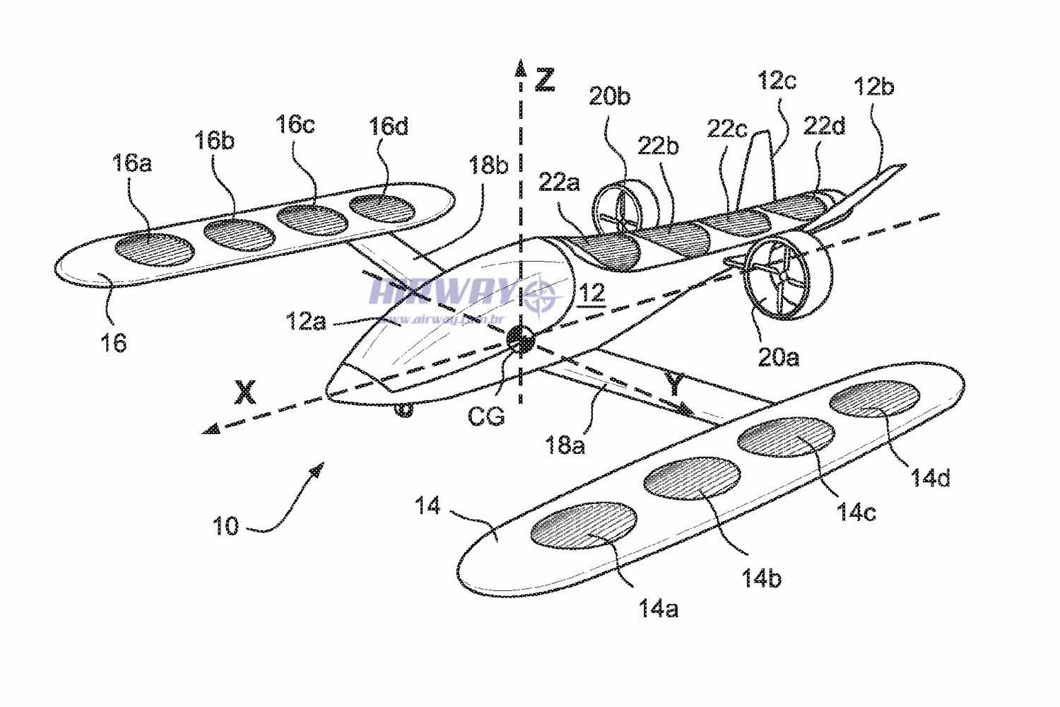 O avião com sistema que compensa uma falha de rotor