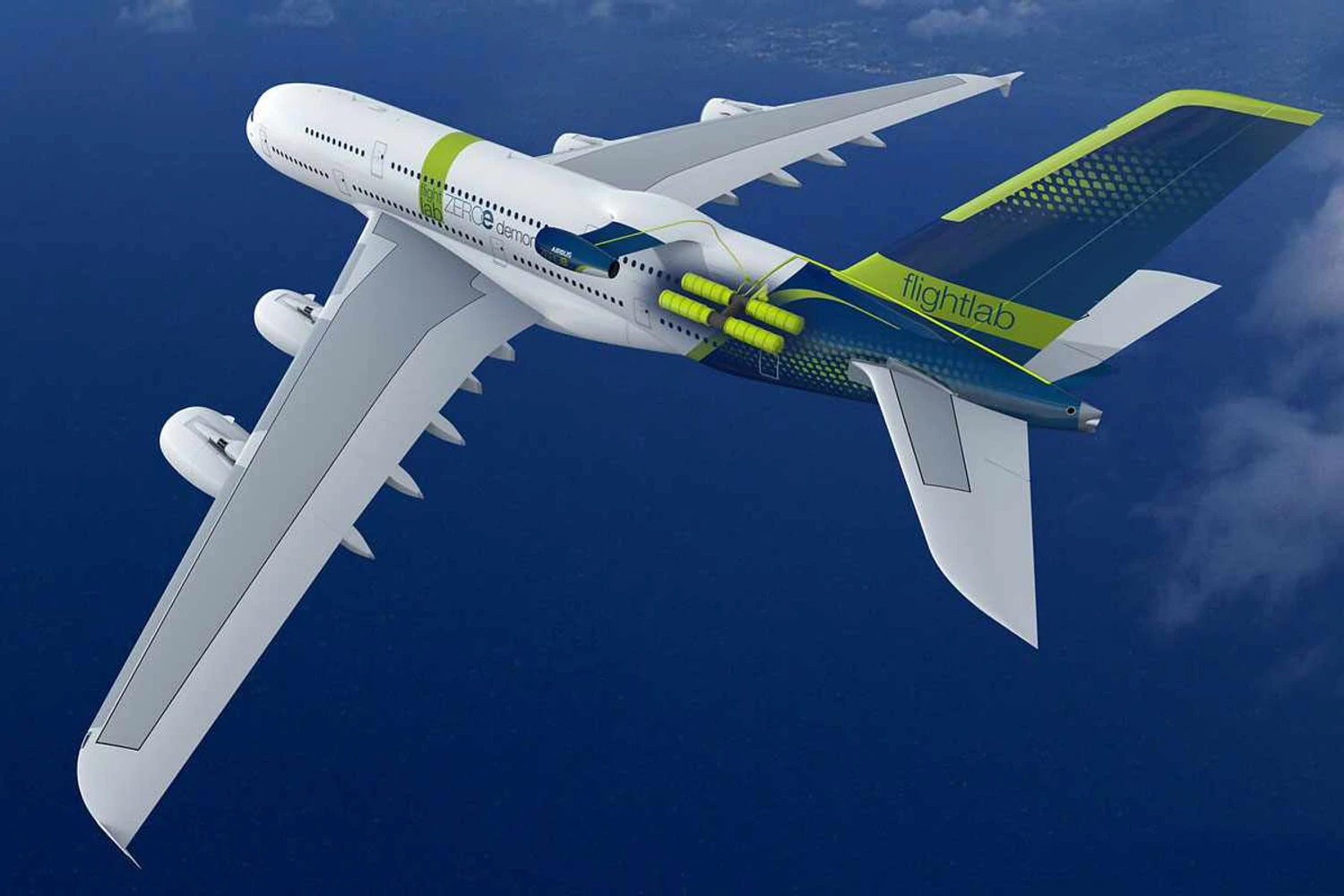 A Airbus aproveitará o primeiro A380 produzido em série para servir de bancada de testes para a tecnologia (Airbus)