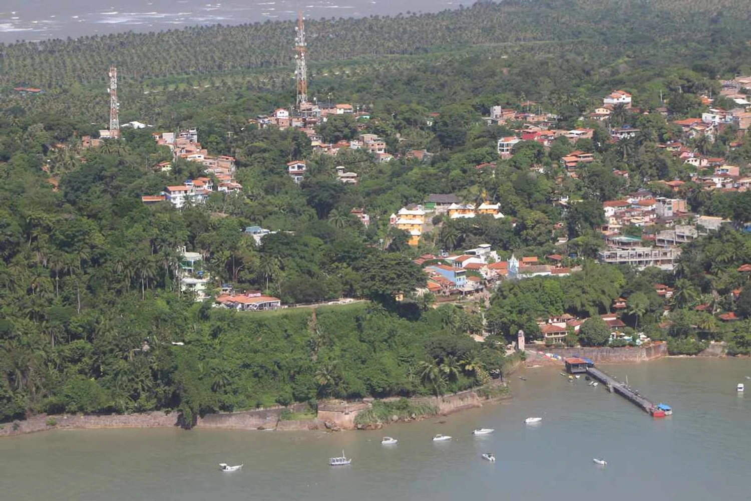 Vista aérea do centro de Morro de São Paulo: local não tem acesso para carros (Thiago Vinholes)