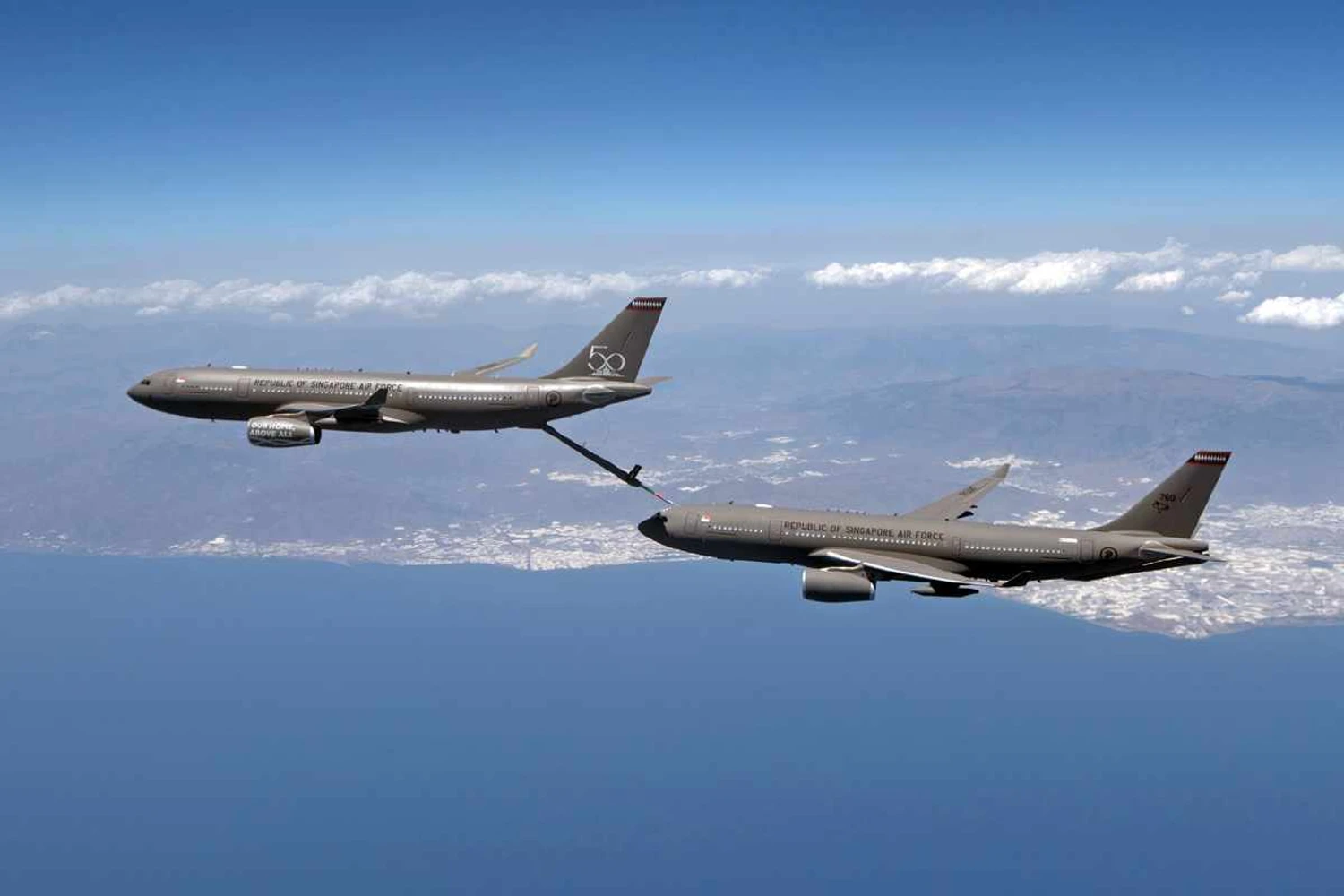 Os testes de certificação do sistema A3R foram realizados com jatos A330 MRTT de Cingapura (Airbus)