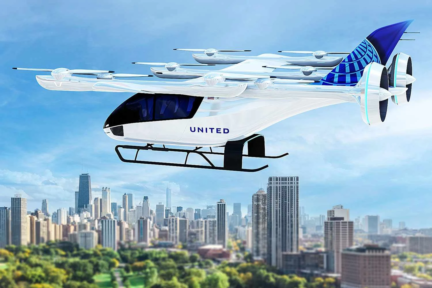 eVTOL da United, um dos futuros clientes da Eve (Eve)