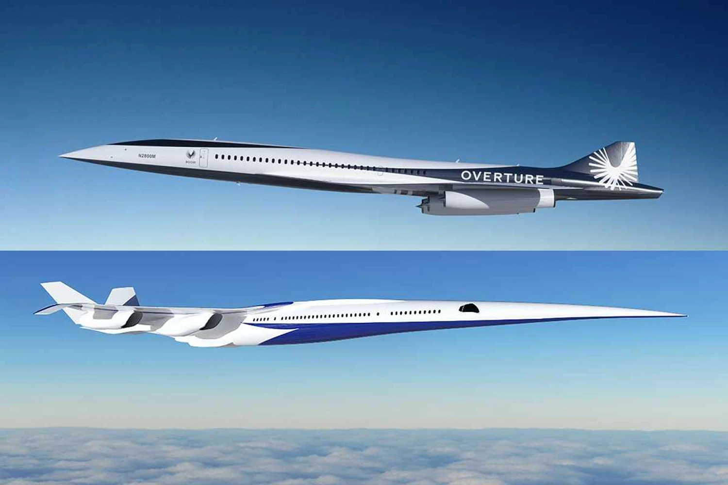 The Boom and Exosonic supersonic aircraft