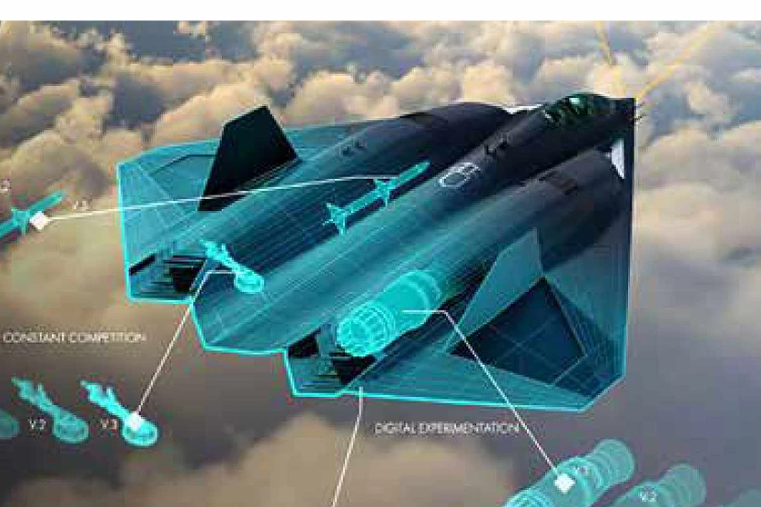 Ilustração de um suposto caça de 6ª geração divulgada pela USAF (USAF)