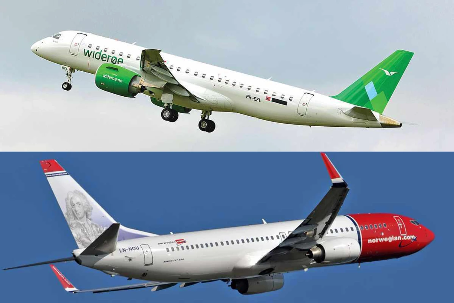 Norwegian Air comprou a Widerøe, primeira cliente do Embraer E2