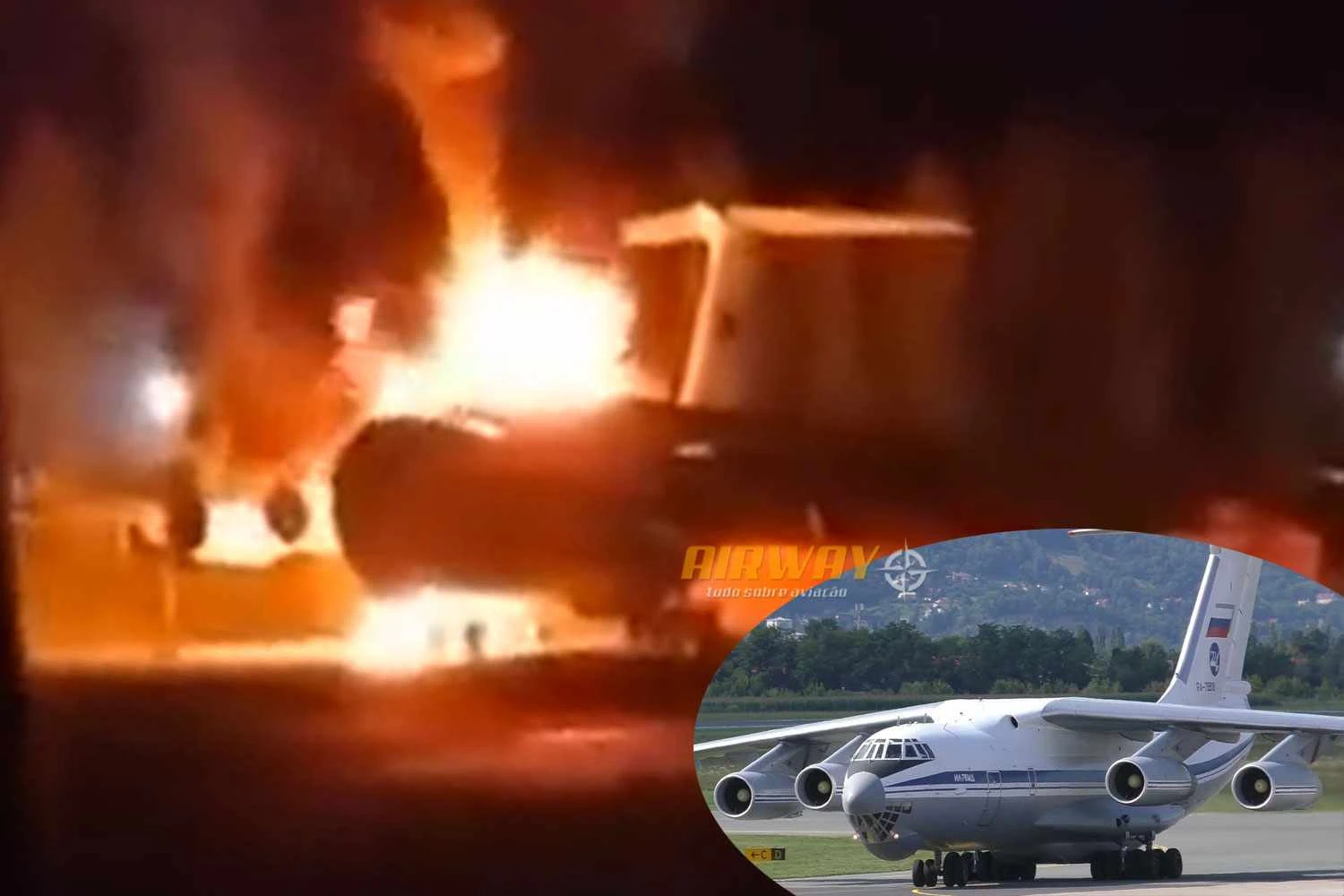Ataque de drones da Ucrânia atinge quatro jatos de transporte Ilyushin Il-76