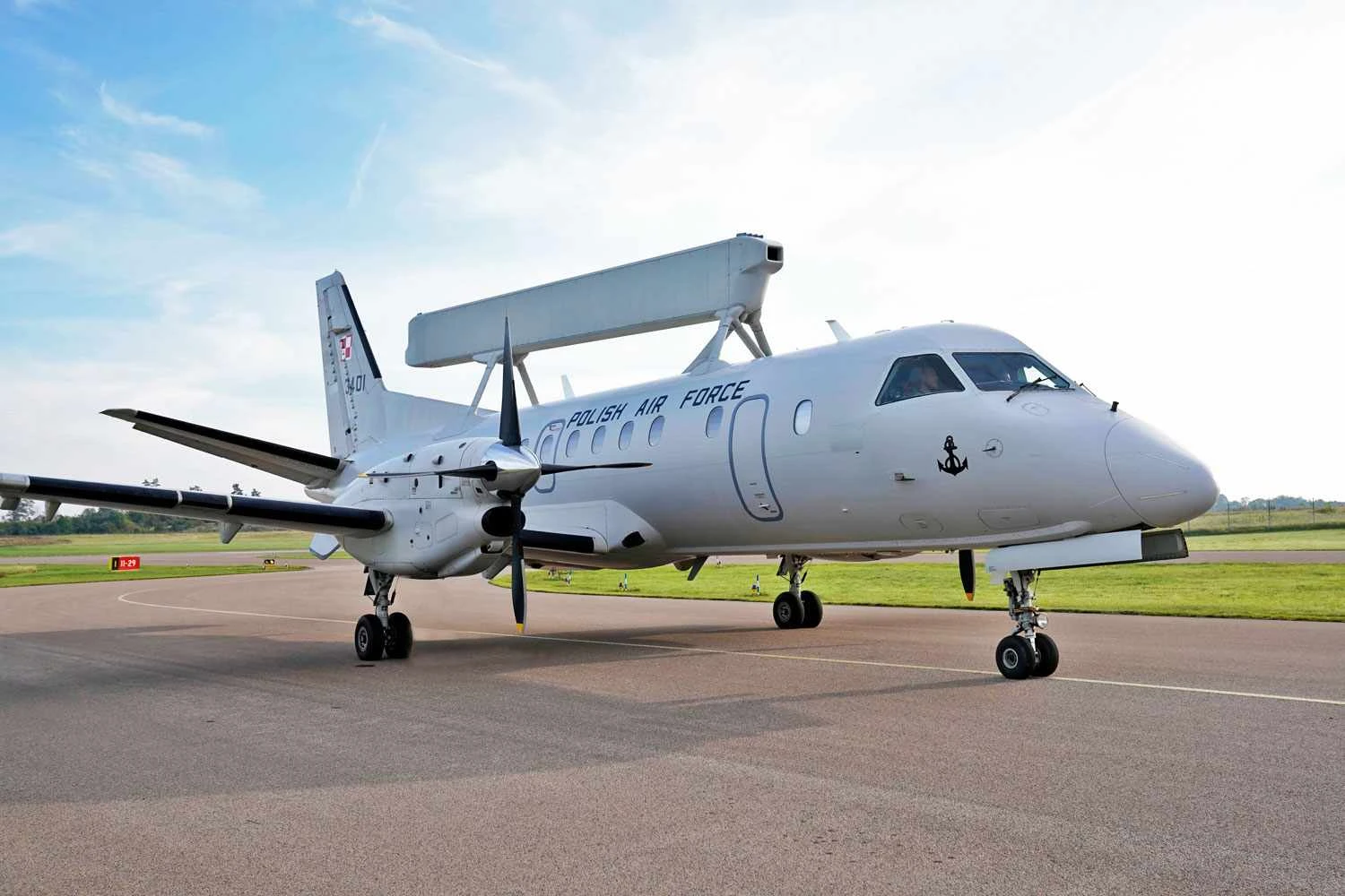 Saab mostra o primeiro avião-radar da Força Aérea da Polônia