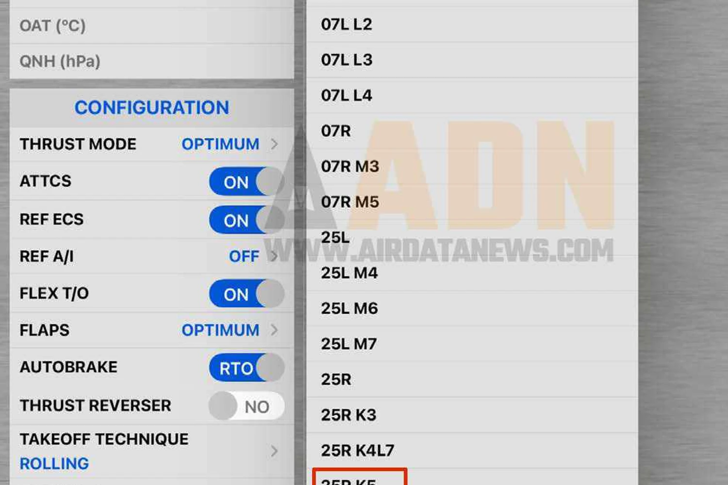 Tela do softaware ePerf, usado pela Embraer (DSB)