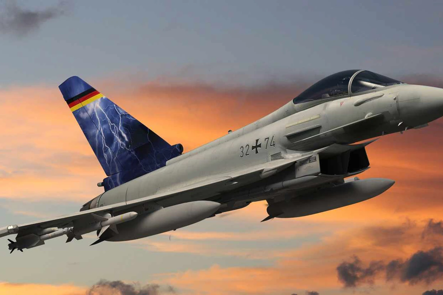 Airbus irá preparar 15 caças Eurofighter Typhoon para guerra eletrônica