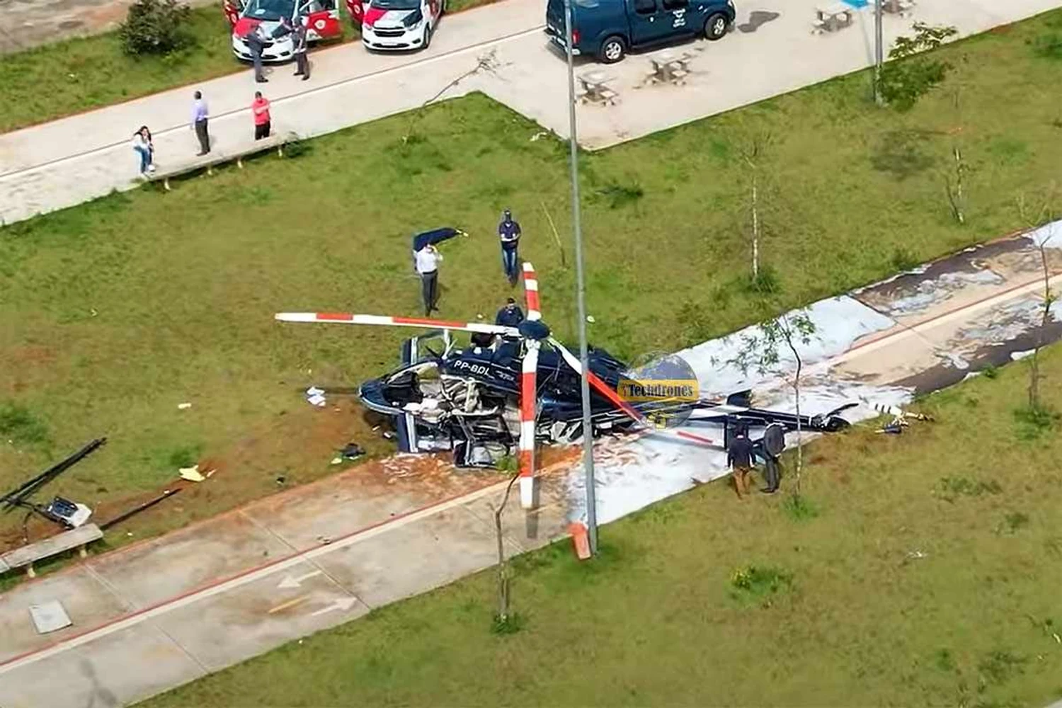 O Bell 407 GX se acidentou próximo ao Aeroporto de Congonhas em outubro de 2022 (iTechdrones)