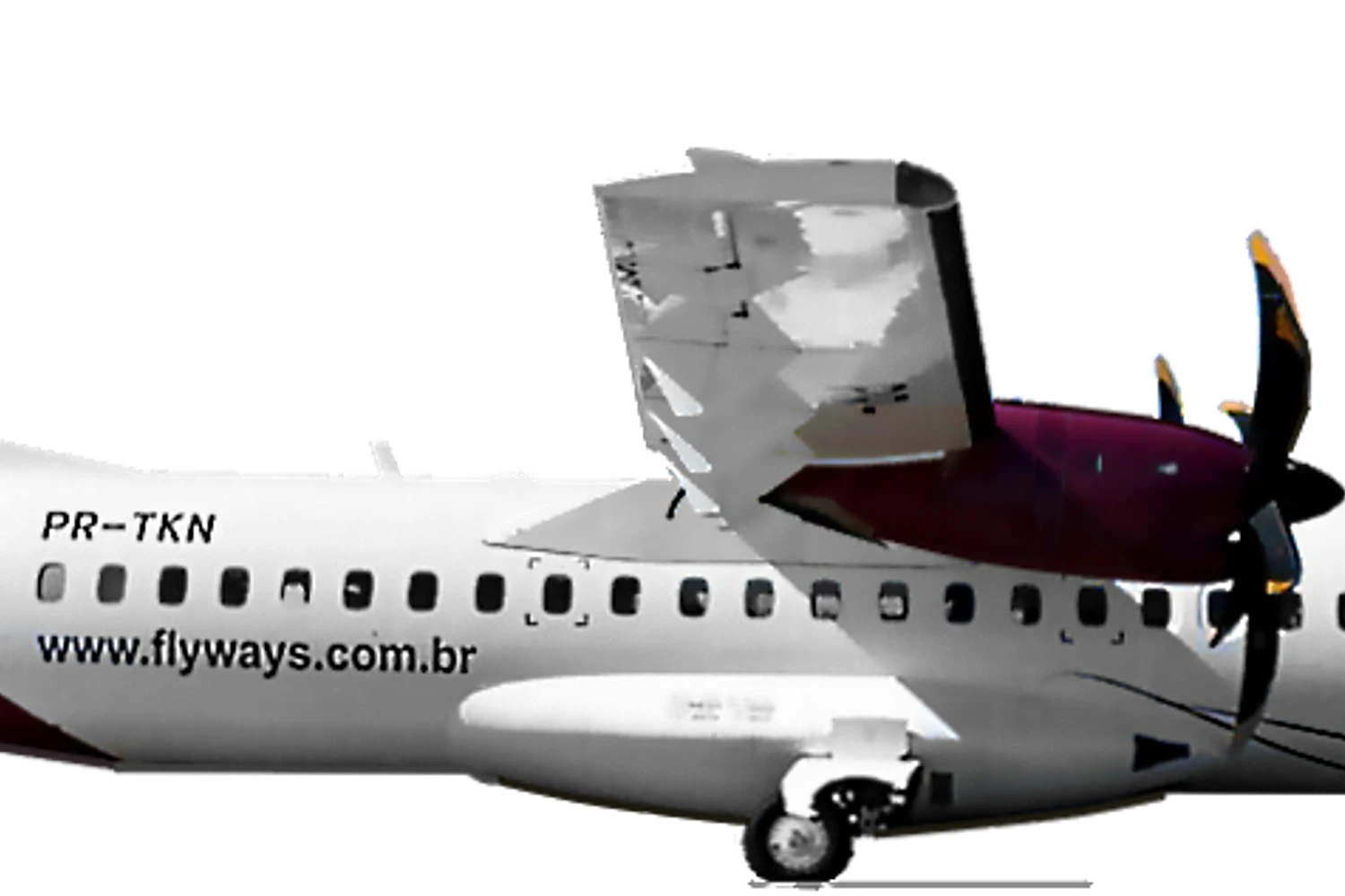 Flyways tinha planos de ser uma operadora regional de médio porte, mas no fundo operou com apenas dois ATR 72. Arte: MK via Wikimedia Commons.
