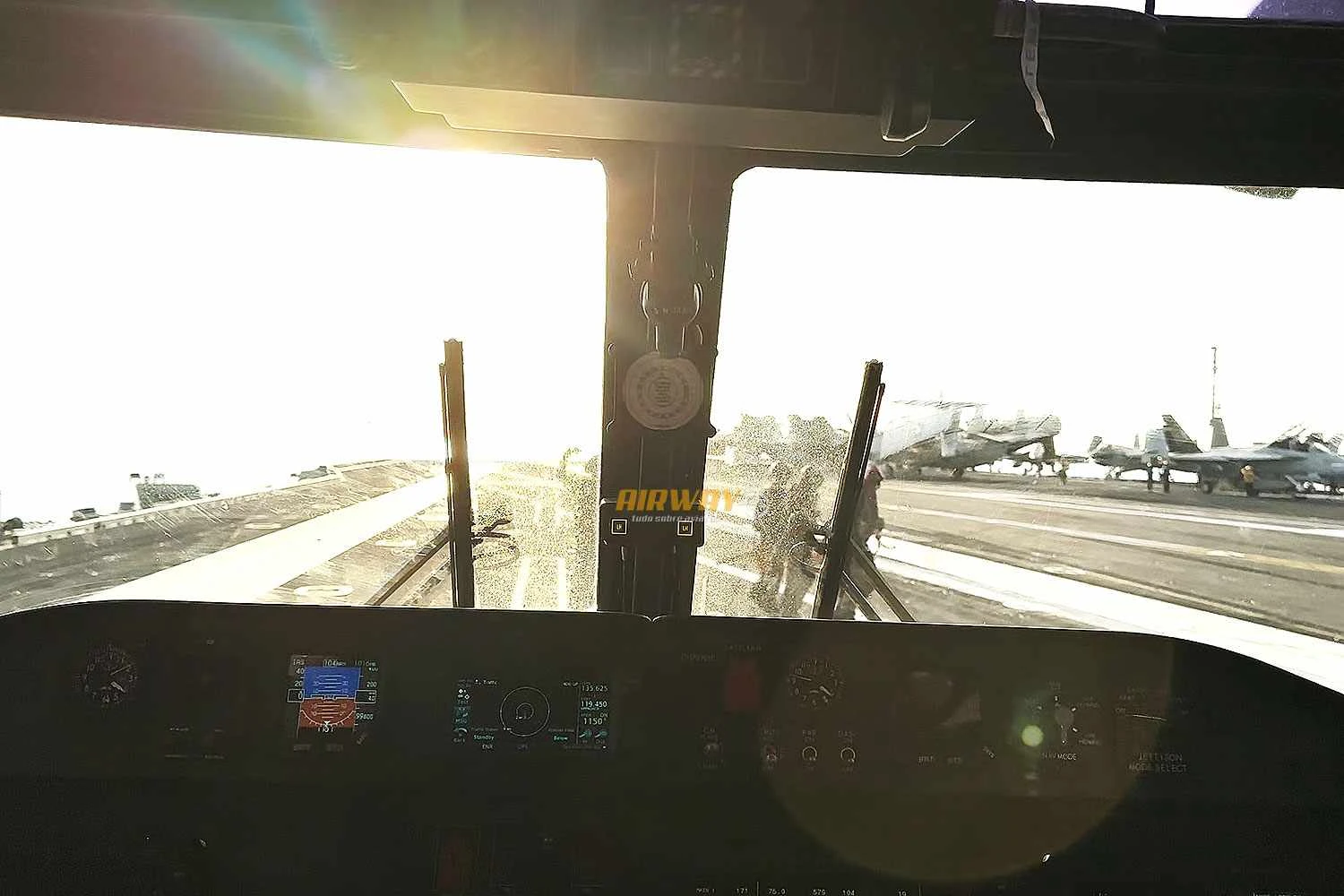 Cockpit de um possível C-2 Greyhound da Marinha dos EUA
