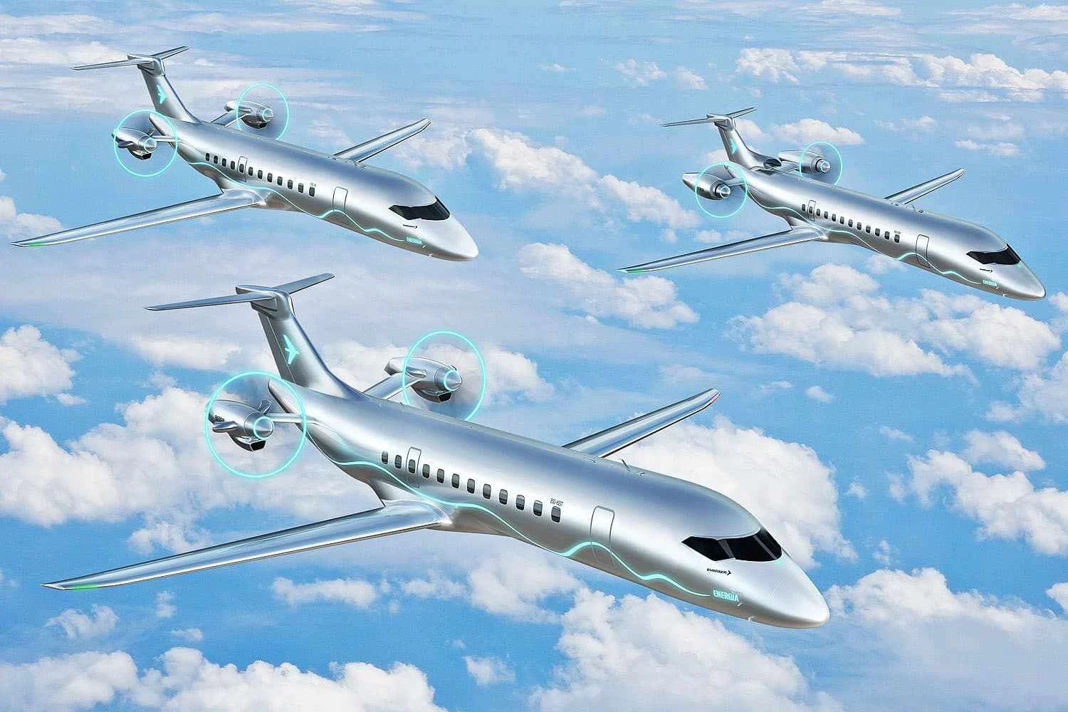Embraer revela avião "flex" com hidrogênio e que pode levar até 50 passageiros
