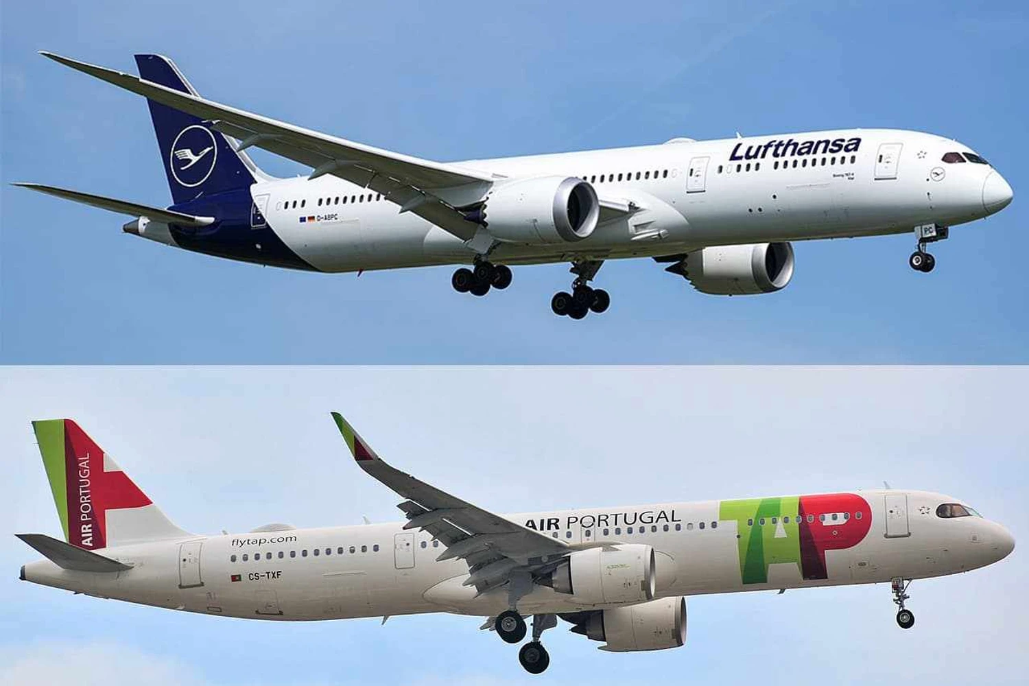 Aviões da Lufthansa e da TAP