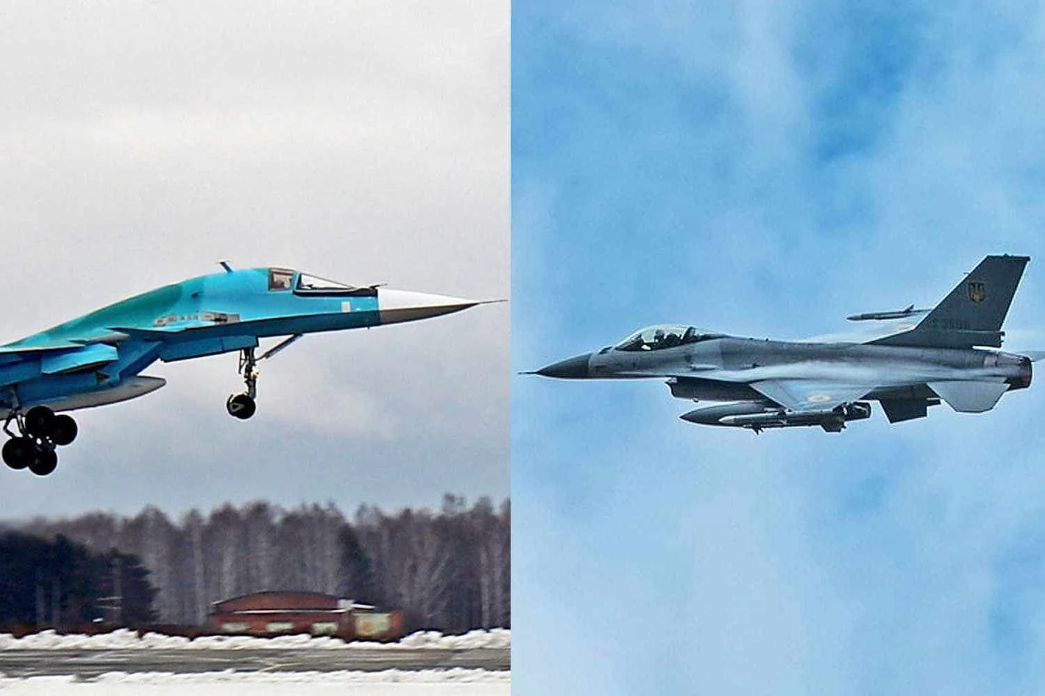 Um bombardeiro Su-34 russo teria sido derrubado no fim de semana. E há quem diga que um F-16 o atingiu