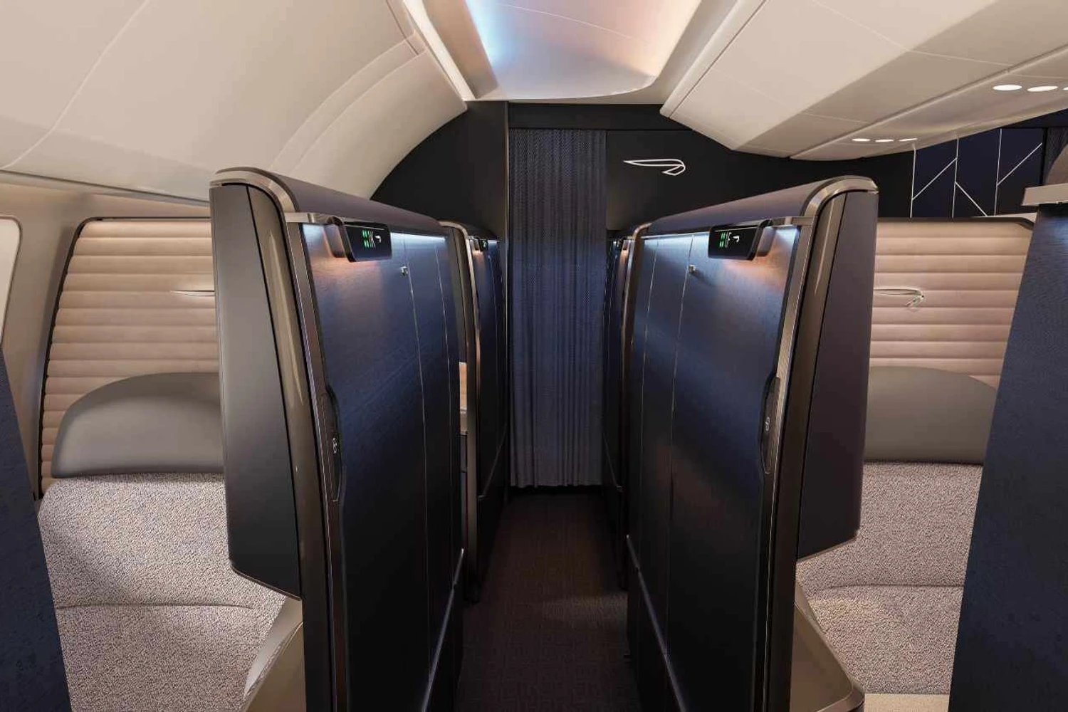 A cabine tem inspiração no Concorde e vai estar disponível em 2026 (Divulgação)