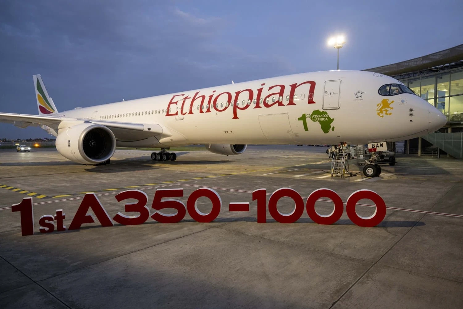 Ethiopian Airlines recebe primeiro Airbus A350-1000, com capacidade para 395 passageiros