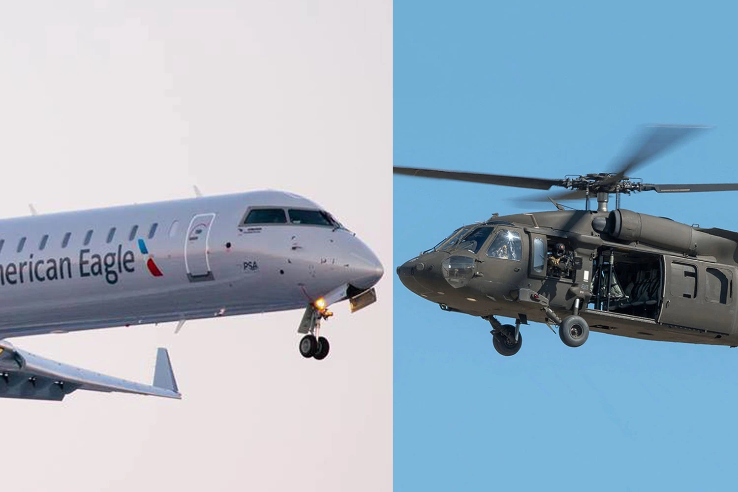 Jato CRJ-700 da American se choca com helicóptero Black Hawk antes de pousar em Washington