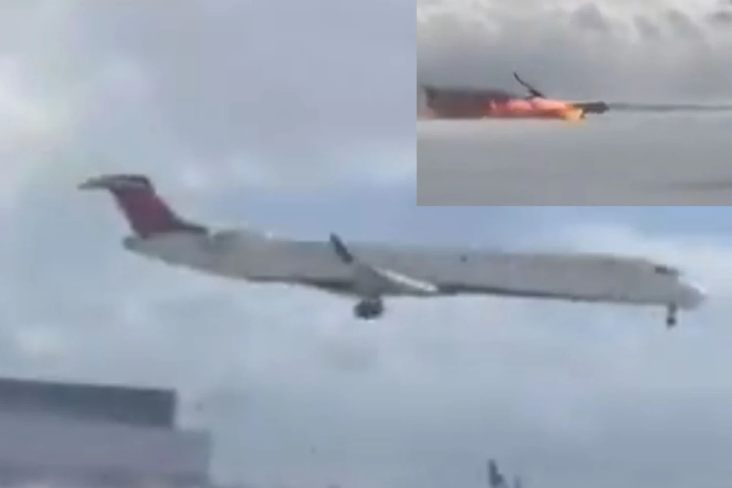 Vídeo revela como jato CRJ-900 da Delta girou após pousar em Toronto