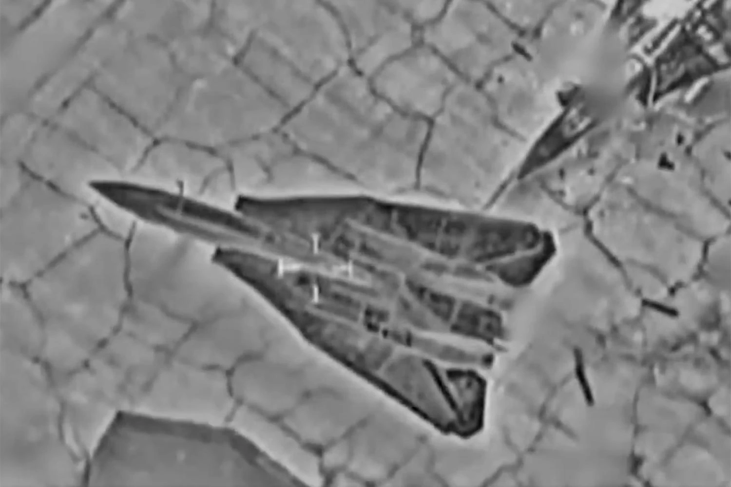 Imagem de infravermelho mostra os dois caças F-14 (IDF)
