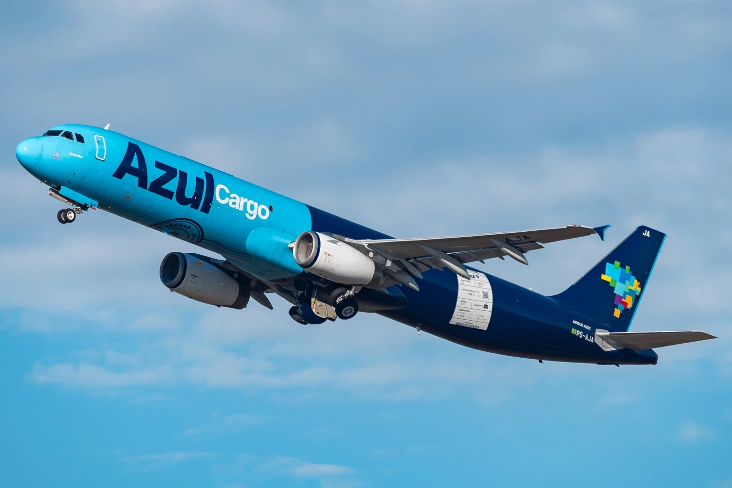 A321P2F da Azul Cargo transportam 26,9 mil itens no primeiro ano de operação