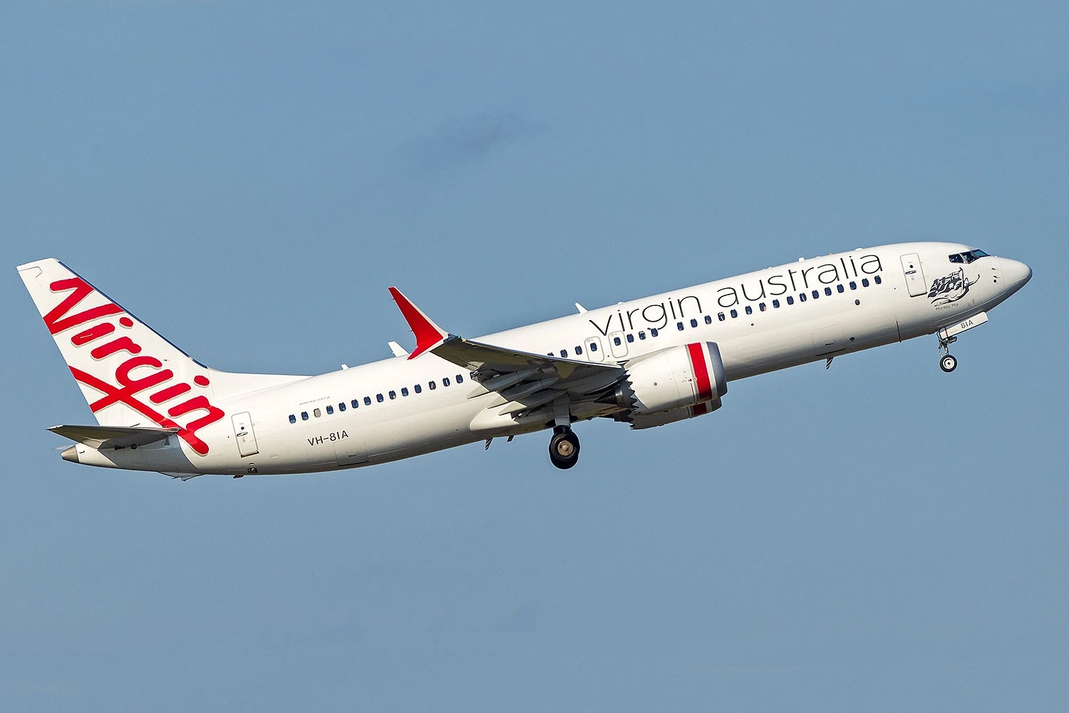 Boeing 737 MAX 8 da Virgin Australia (Bidgee)