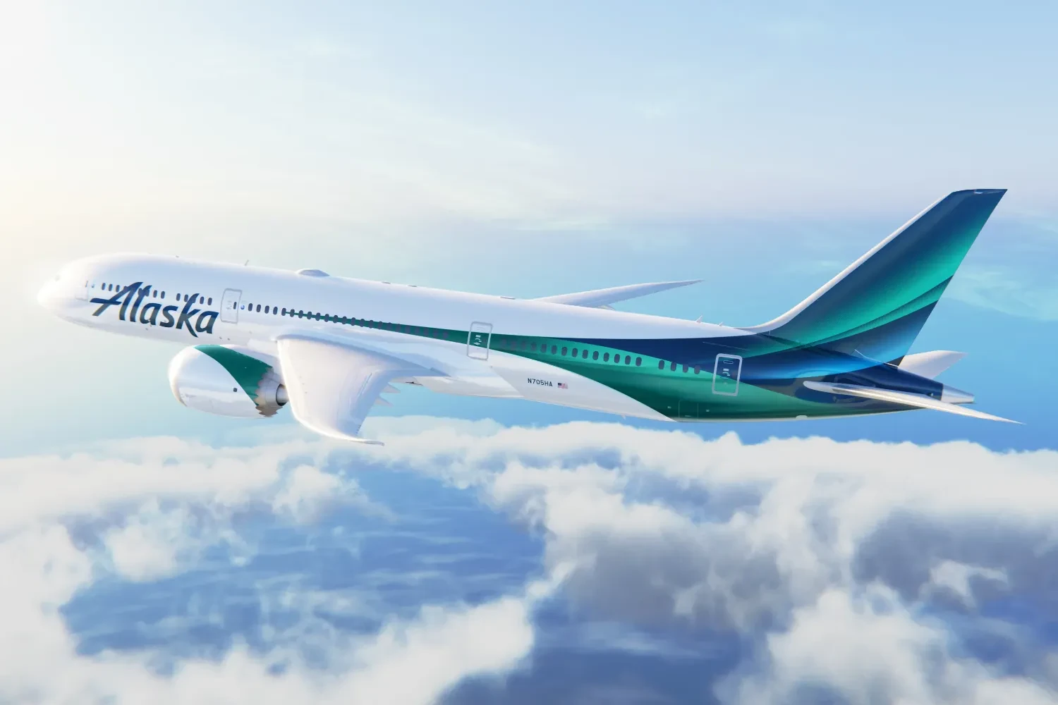 Alaska Airlines converte cinco pedidos do Boeing 787-9 para a versão maior 787-10 Dreamliner