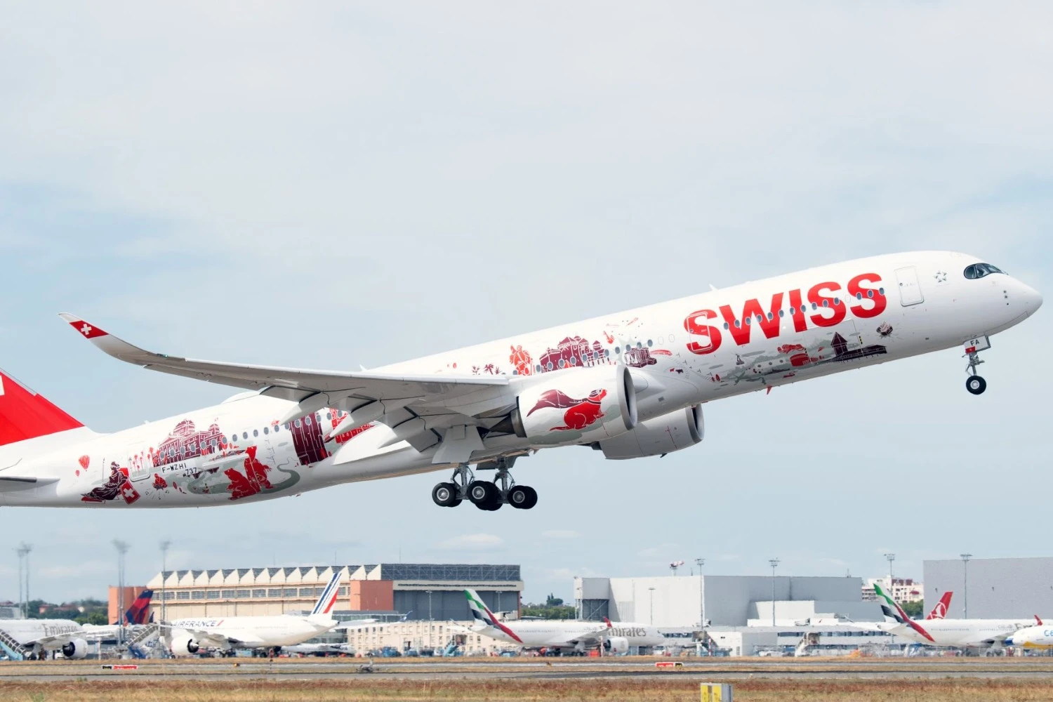 Airbus realiza primeiro voo do Airbus A350-900 da SWISS