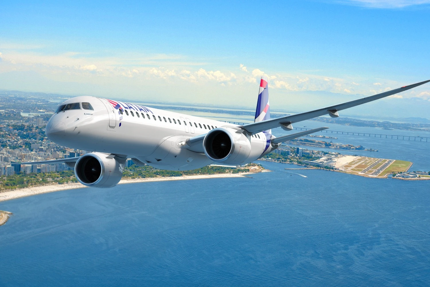 LATAM negocia com estados e municípios rotas para operação do Embraer E195-E2