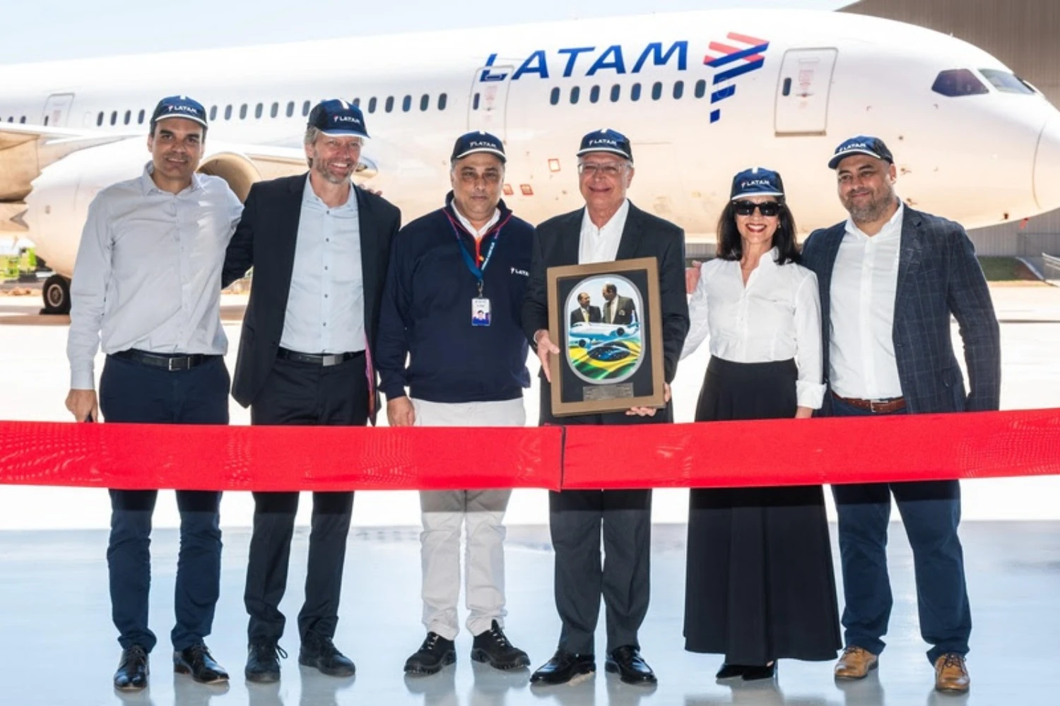 Cerimônia de inauguração do novo hangar da LATAM em São Carlos (LATAM)