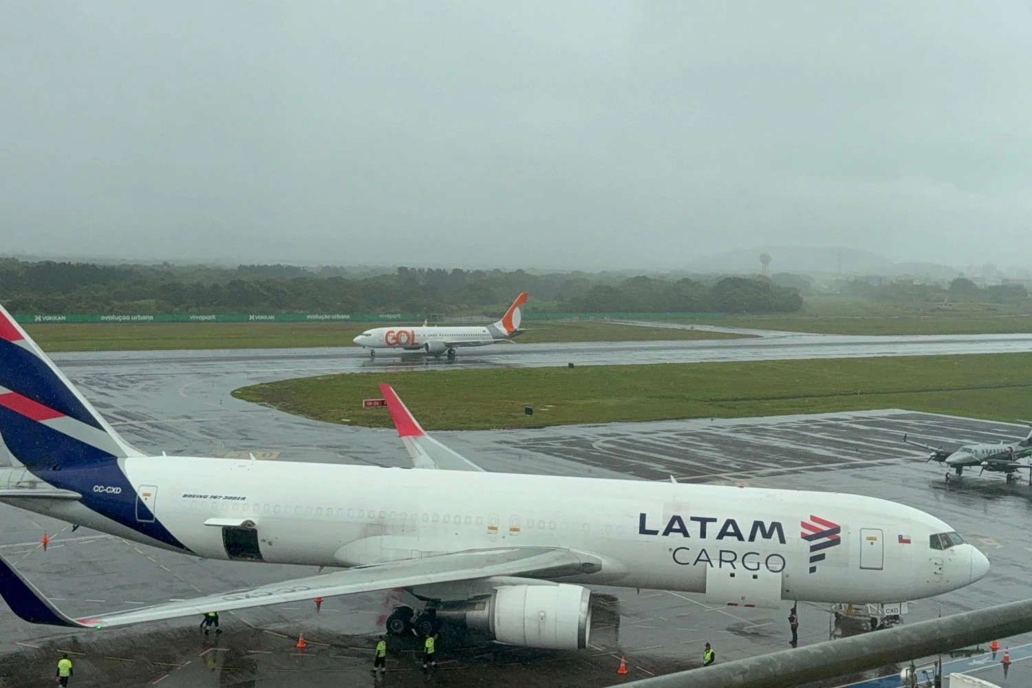 Aeronave foi o primeiro widebody a pousar em Navegantes (Motiva)