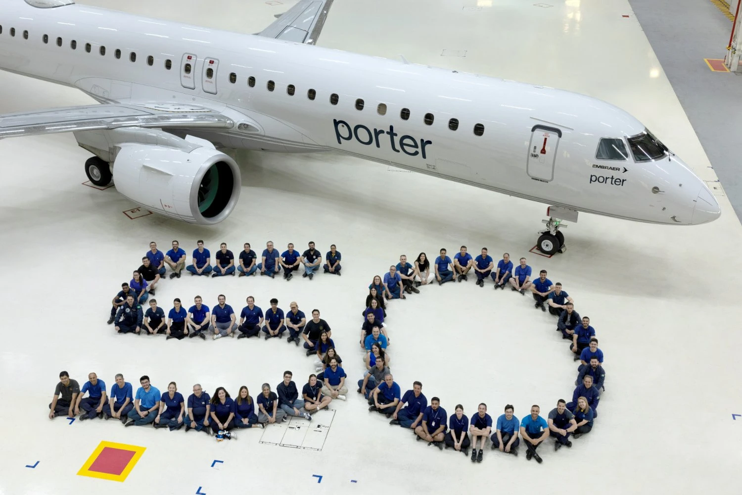 Embraer entrega o 50º E195-E2 para a Porter Airlines, maior operadora do jato no mundo
