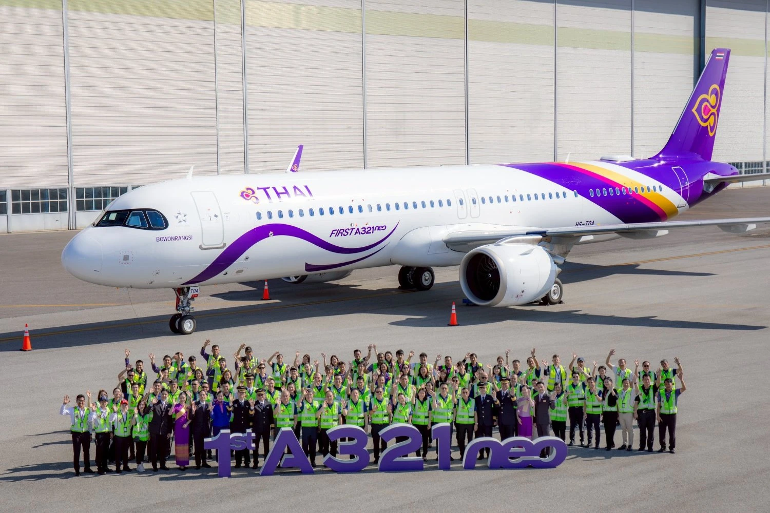 Primeiro Airbus a321neo da Thai